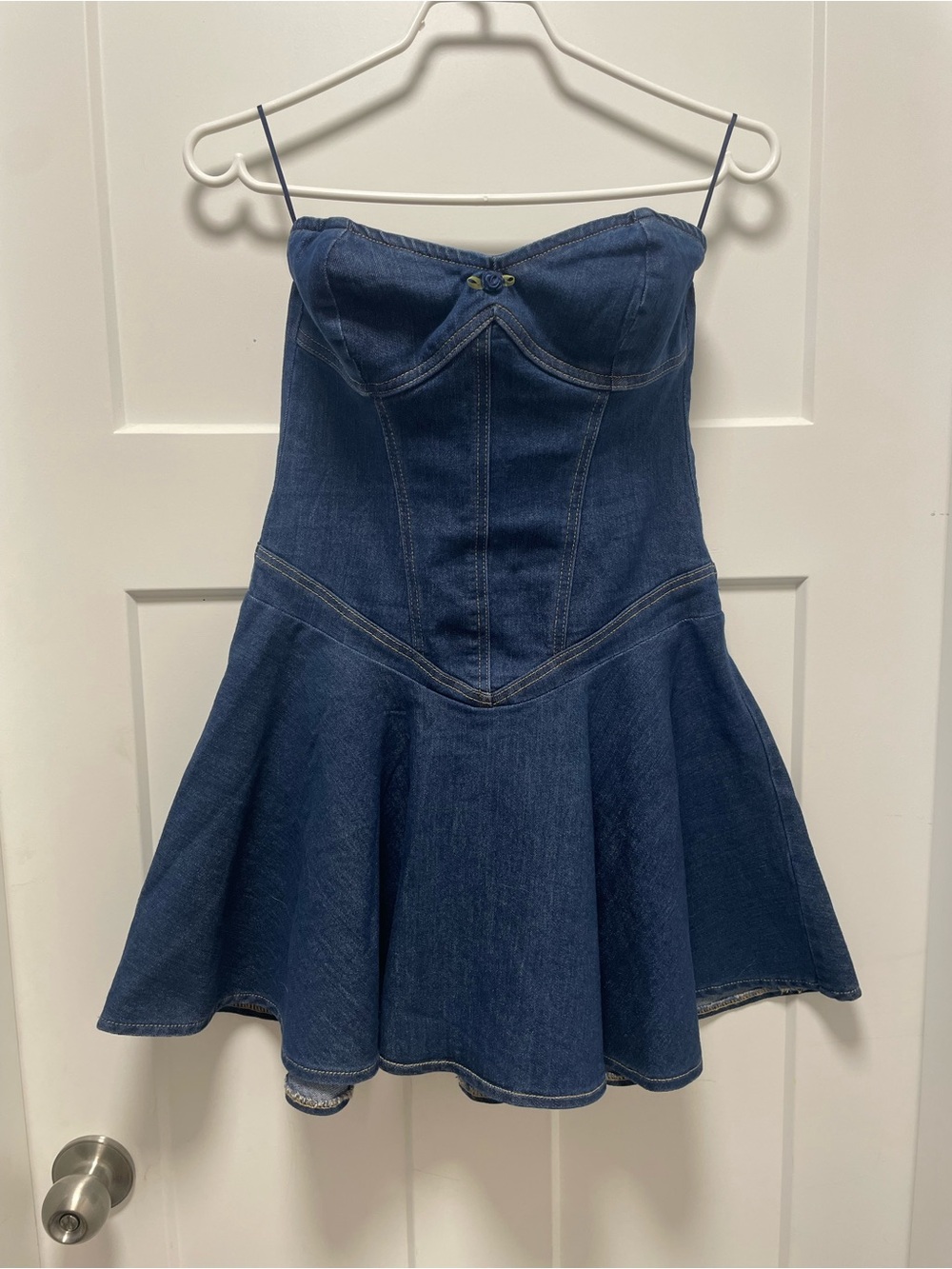 Western Denim Corset Tube Dress